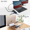 USB Type-C モバイルドッキングステーション ロングケーブル 7in1 4K/60Hz対応 HDMI出力 SD/microSDカードリーダー USB×2 PD100W LAN
