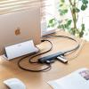 USB Type-C モバイルドッキングステーション ロングケーブル 7in1 4K/60Hz対応 HDMI出力 SD/microSDカードリーダー USB×2 PD100W LAN