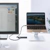 USB Type-C モバイルドッキングステーション ロングケーブル 7in1 4K/60Hz対応 HDMI出力 SD/microSDカードリーダー USB×2 PD100W LAN