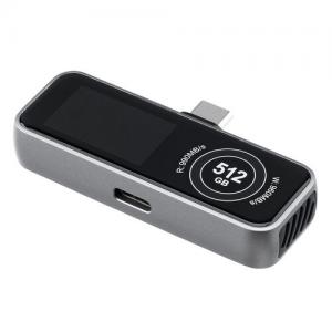 【アウトレット】スマホ用 外付けSSD 512GB USB-C USB 3.2 Gen2 冷却ファン内蔵 液晶画面付き 