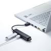 【アウトレット】USBハブ コンボ USB3.1Gen1×1ポート USB2.0×3ポート バスパワー ブラック