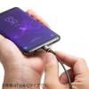 マグネット着脱式マイクロUSB充電専用ケーブル 1m USB Aコネクタ両面対応 スマートフォン LED内蔵 2A対応 ブラック