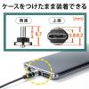 【在庫限り】マグネット着脱式USB Type-C充電専用ケーブル 1m USB Aコネクタ両面対応 スマートフォン LED内蔵 2A対応 ブラック