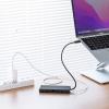 USB Type-Cドッキングステーション  ハブ 2画面出力 トリプルディスプレイ HDMI 2ポート 4K/30Hz PD60W LAN ブラック