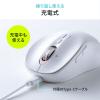 【アウトレット】チルト&高速スクロール Bluetoothマウス 専用レシーバー接続 静音ボタン ホワイト