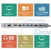 【在庫限り】ドッキングステーション(USB Type-C・ノートPCスタンド・PD/100W対応・4K対応・11in1・HDMI・DisplayPort・VGA・Type-C)