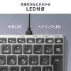 ワイヤレスキーボード テンキーレス Bluetooth&2.4GHzレシーバー 日本語配列 マルチペアリング 充電式 パンタグラフ式 ブラック