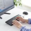 静音ワイヤレスキーボード テンキーなし メンブレンキー ブラック