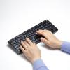 静音ワイヤレスキーボード テンキーなし メンブレンキー ブラック