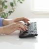 静音ワイヤレスキーボード テンキーなし メンブレンキー ブラック