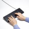 静音キーボード 有線 テンキーなし メンブレンキー ブラック