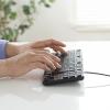 静音キーボード 有線 テンキーなし メンブレンキー ブラック
