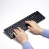 静音ワイヤレスキーボード テンキーあり メンブレンキー ブラック
