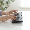 静音ワイヤレスキーボード テンキーあり メンブレンキー ブラック