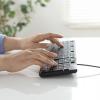 静音キーボード 有線 テンキーあり メンブレンキー ブラック