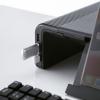 USB Type-C接続ハブ付き机上ラック(ブラック)