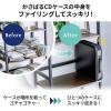 CD DVD BD ファイルケース セミハード 208枚収納 CDジャケット収納対応 取っ手つき ブラック