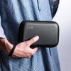 ガジェットポーチ 収納ケース ポータブルHDD収納 充電器ポーチ PC周辺小物整理 ケーブル ACアダプター モバイルバッテリー SSサイズ ブラック