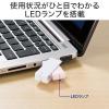 USBメモリ 64GB USB3.0 ホワイト スイング式 キャップレス ストラップ付き 名入れ対応