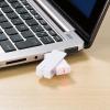 USBメモリ 64GB USB3.0 ホワイト スイング式 キャップレス ストラップ付き 名入れ対応