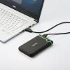 耐衝撃 ポータブルHDD 1TB USB3.1 アイロングレー Transcend StoreJet 25M3  外付けHDD