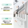 デスクサイドホルダー デスクサイドポケット クランプ式 後付け 拡張 スチール製 ノートパソコン タブレット 書類 ホワイト
