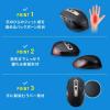 静音ワイヤレスマウス ブルーLEDセンサー 5ボタン カウント切り替え800/1200/1600 静音ボタン