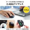 静音ワイヤレスマウス ブルーLEDセンサー 5ボタン カウント切り替え800/1200/1600 静音ボタン