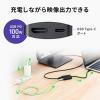 USB Type-C HDMI 変換アダプタ 8K/60Hz 4K/144Hz HDR USB PD100W ケーブル長20cm ブラック