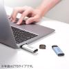 Transcend スティック型SSD 1TB USB Type-C USB 10Gbps USB3.2 Gen2 シルバー ESD300
