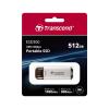Transcend スティック型SSD 512GB USB Type-C USB 10Gbps USB3.2 Gen2 シルバー ESD300