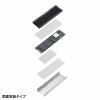M.2 SSD用ヒートシンク 両面実装対応 ブラック