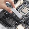 M.2 SSD用ヒートシンク 両面実装対応　シルバー