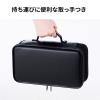 CD DVD BD ファイルケース セミハード 120枚収納 CDジャケット収納対応 取っ手つき ブラック
