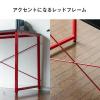 【在庫限り】ゲーミングデスク  幅120cm 奥行60cm カーボン調天板 レッドフレーム