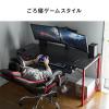 【在庫限り】ゲーミングデスク  幅120cm 奥行60cm カーボン調天板 レッドフレーム