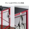 【在庫限り】ゲーミングデスク  幅120cm 奥行60cm カーボン調天板 レッドフレーム