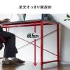 【在庫限り】ゲーミングデスク  幅120cm 奥行60cm カーボン調天板 レッドフレーム