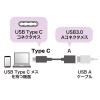 USB Type-C USB A変換アダプタケーブル 7cm ブラック