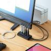 【在庫限り】スマホ充電ポート付きUSBハブ USB 3.2 Gen1 USB A×4 USB-C×1 USB Type-C変換アダプタ付き セルフパワー
