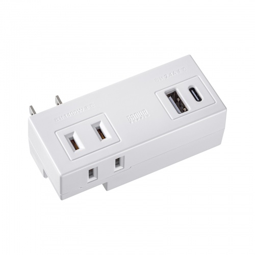 高機能モバイルタップ　(AC×2個口+USB-A×1+Type-C×1)