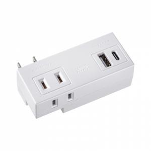 高機能モバイルタップ　(AC×2個口+USB-A×1+Type-C×1)