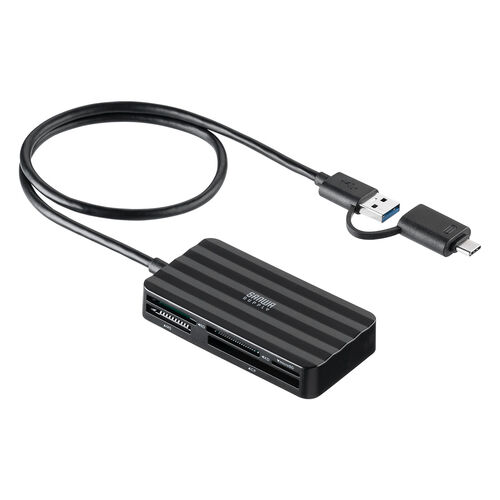マルチカードリーダー SD microSD CF xDピクチャーカード MS対応 5 in 1 USB-C USB A接続