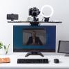 モニター上棚 VESA固定式 カメラ LEDライト 撮影機材 取り付け用シェルフ 幅40から69cm 耐荷重3kg