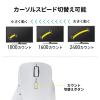 横スクロール Bluetoothマウス サイドホイール搭載 マルチペアリング 充電式 静音 ホワイト