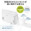 手元スピーカー 有線 テレビスピーカー 10W高出力 5mケーブル 繰り返し使える充電式  ホワイト