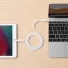 断線しにくい USB-C Lightningケーブル 1m 高耐久メッシュケーブル Apple MFi認証品 ホワイト