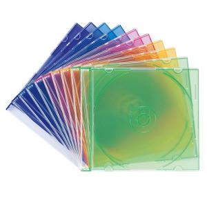 薄型 CDプラケース 10枚セット 厚さ5mm 5色ミックス