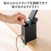 デスクライト LED クランプ式 暖色 コンセント　900ルーメン 無段階調光 3関節