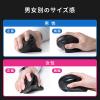 Bluetoothエルゴノミクスマウス USB充電式 マルチペアリング 静音ボタン ブラック